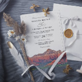 Invitation SEDONA Destination Skyline Boho QR Code Wedding