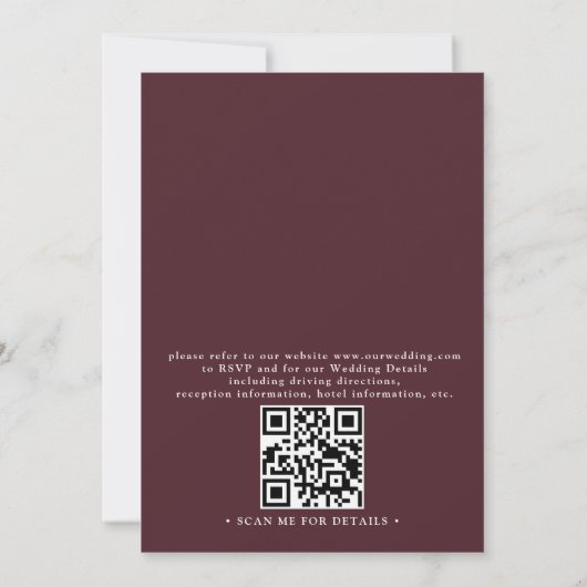 Invitation SEDONA Destination Skyline Boho QR Code Wedding (Dos)