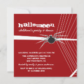 Invitation Seek-A-Boo Black Spider Web La fête d'Halloween de (Dos)
