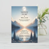 Invitation Seek Mountain Lakeside Forest Outdoor Lake Mariage (Debout devant)