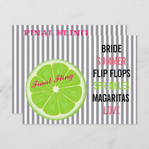 Invitation Seersucker Été Mariée Parsemer l'invitation