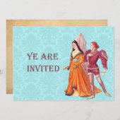 Invitation Seigneur et Dame médiévaux (Devant / Derrière)