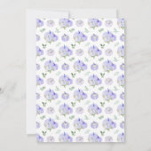 Invitation Seize ans floraux citrouilles violettes (Dos)