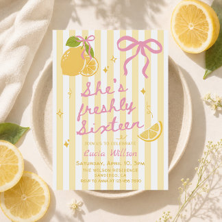 Invitation SEIZE Citrons Fraîchement Cueillis Rose & Jaune 16