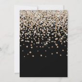 Invitation Seize Paillettes Or Noir 16e Anniversaire (Dos)