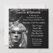 Invitation Seize parties de masquarade vénitienne (Dos)