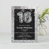 Invitation Seizième fille de la parties scintillant à bande d (Debout devant)