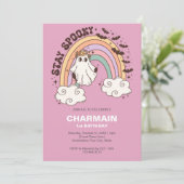 Invitation Séjour Éffrayant Halloween premier anniversaire (Debout devant)