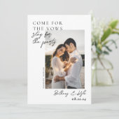 Invitation Séjour Pour Le Parti Photo Enregistrer La Date (Debout devant)