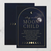 Invitation Séjournez à Wild Moon Enfant Anniversaire (Devant / Derrière)