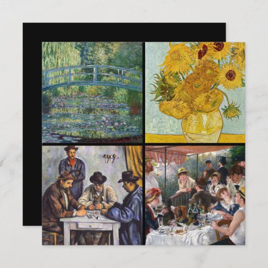 Invitation Sélection de divers chefs-d'oeuvre impressionniste (Devant / Derrière)