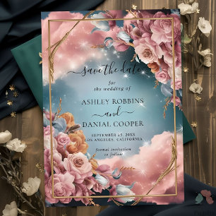 Invitation Sélection fine de bouquet floral Luxe Économisez l