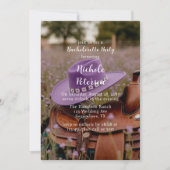 Invitation Selle sur la clôture avec Casquette Bachelorette P (Devant)