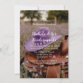 Invitation Selle sur la clôture avec Casquette Bridesmaids dé (Devant)