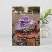 Invitation Selle sur la clôture avec Casquette Bridesmaids dé (Debout devant)