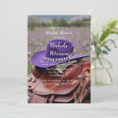 Invitation Selle sur la clôture avec Fête des mariées Casquet (Debout devant)