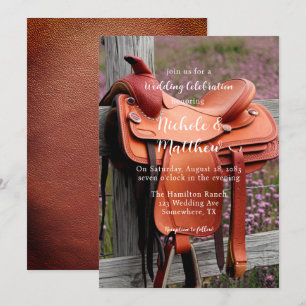 Invitation Selle sur la clôture Mariage fête
