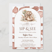 Invitation Sellez Rustique Occidental Arqué Sip And See (Devant)