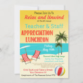 Invitation Semaine d'appréciation du thème de la plage (Devant)