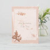 Invitation Sembler pressé naturel de fleur personnalisé (Debout devant)