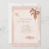 Invitation Sembler pressé naturel de fleur personnalisé (Dos)