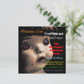 Invitation Semi-brillante Halloween effrayante pou (Debout devant)