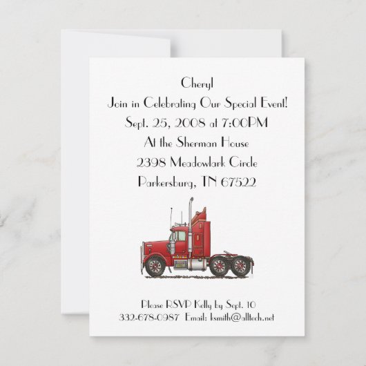 Invitation Semi-cabine Cute (Dos)