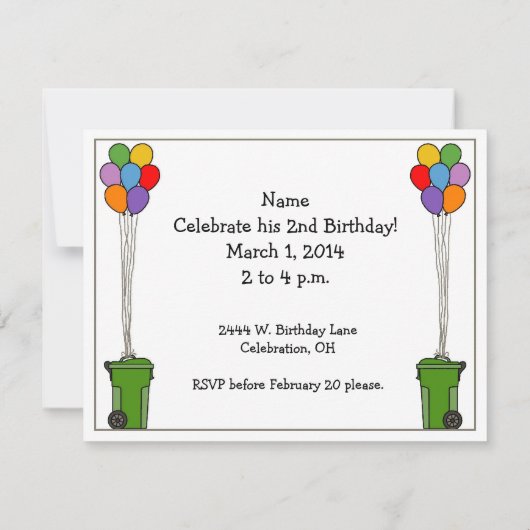 Invitation Semi-cabine Cute (Dos)