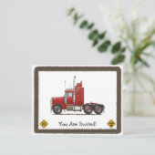 Invitation Semi-Cabine mignonne (Debout devant)