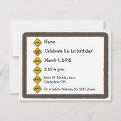 Invitation Semi-Cabine mignonne (Dos)