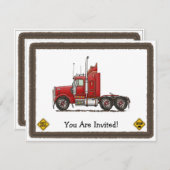 Invitation Semi-Cabine mignonne (Devant / Derrière)