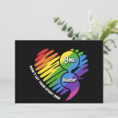 Invitation Semikolon LGBTQ Prévention du suicide Santé mental (Debout devant)