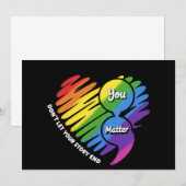 Invitation Semikolon LGBTQ Prévention du suicide Santé mental (Devant / Derrière)