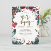 Invitation s'enfuir pour se marier moderne floral d'hiver de (Debout devant)