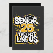 Invitation Senior 2025 Ils N'Aiment Pas Les Diplômés U (Devant / Derrière)