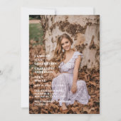 Invitation Senior Congratulations Graduate Photo (Devant)