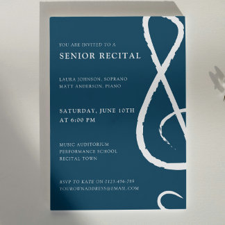Invitation Senior Considérant Treble Clef Concert Moderne