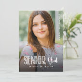 Invitation Senior Graduation Photo Party (Debout devant)