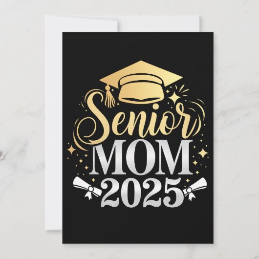 Invitation Senior Mom 2025 Graduation Famille Fils fille (Devant)