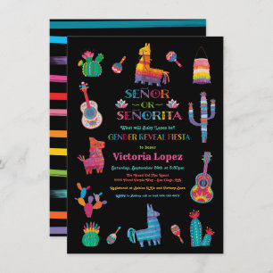 Invitation Señor ou Señorita Baby shower Fiesta de la révélat