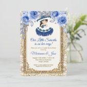 Invitation Senorita Marine Blue Fiesta Couple Douche (Debout devant)