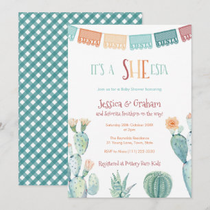 Invitation Señorita Sur Le Chemin Elle-ESTA Baby shower Fille