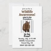 Invitation Sensibilisation à la liberté des ours animaux capt (Devant)