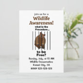 Invitation Sensibilisation à la liberté des ours animaux capt (Debout devant)