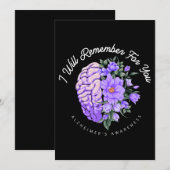 Invitation Sensibilisation à la maladie d'Alzheimer Je me sou (Devant / Derrière)