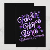 Invitation Sensibilisation à la maladie d'Alzheimer Produits  (Devant / Derrière)