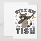 Invitation Sensibilisation à l'autisme Rizz'em avec The Tism (Devant / Derrière)