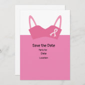 Invitation Sensibilisation au cancer du sein, Save the Date P (Devant / Derrière)