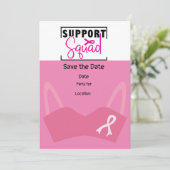 Invitation Sensibilisation au cancer du sein, Save the Date P (Debout devant)