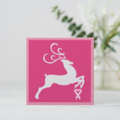 Invitation Sensibilisation au cancer Ruban rose Noël - Fêtes (Debout devant)